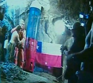 Chile mineros abajo con la capsula